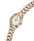 Guess Women’s Watch with Rose Gold Tone Case, White Dial – Quartz