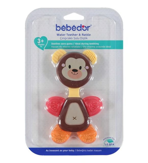 عضاضة أطفال بيبيدور مائية بصوت خرخشة – تهدئة مثالية للتسنين