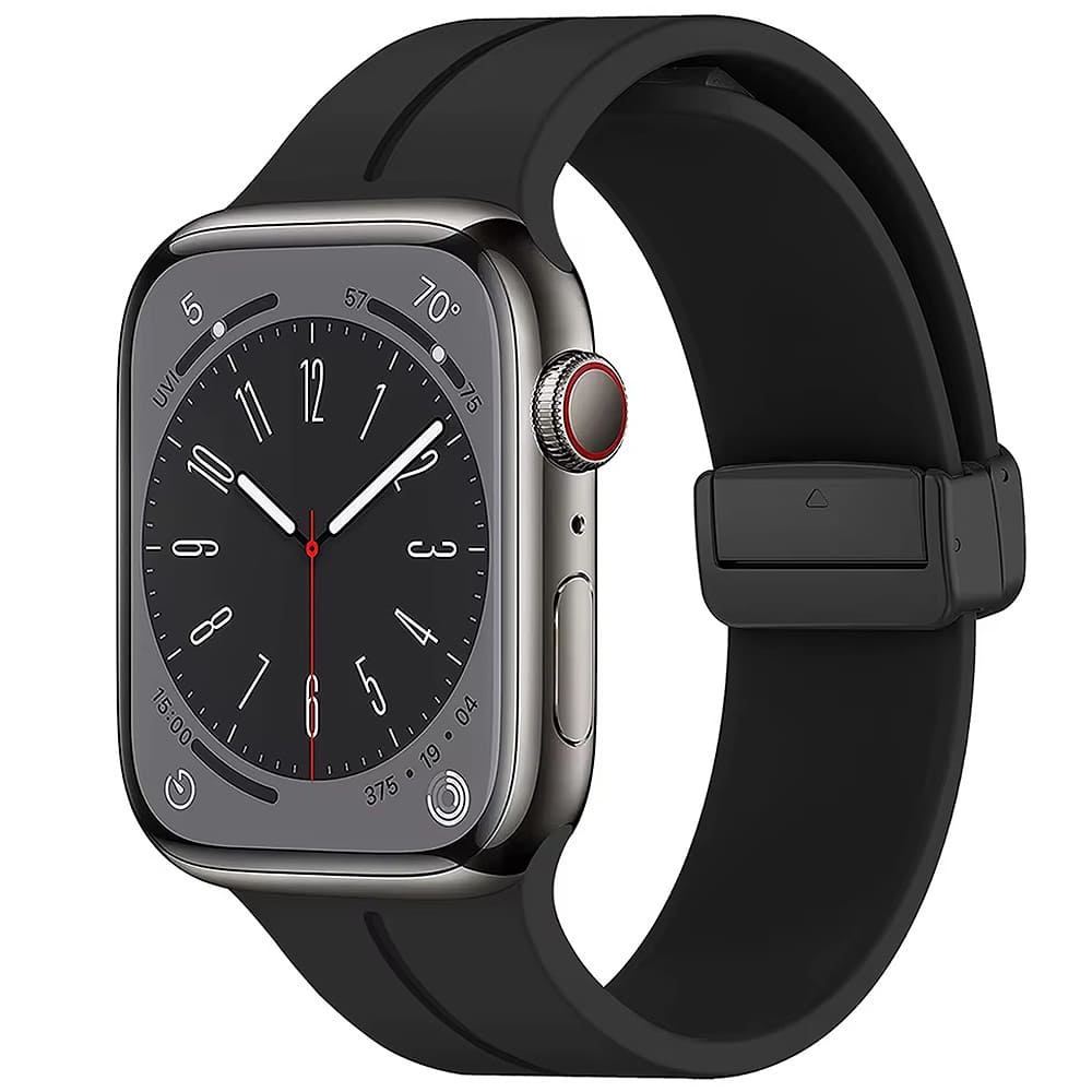 استيك ساعة سمارت ذكية ابل سيليكون مطاط مغناطيس لساعة اي واتش سيريس 9 8 7 SE 6 5 4 3 الترا