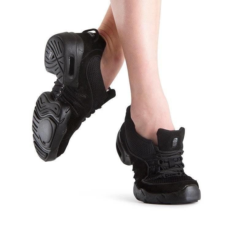 Lace-up dance shoe with split sole - lightweight with built-in arch support
