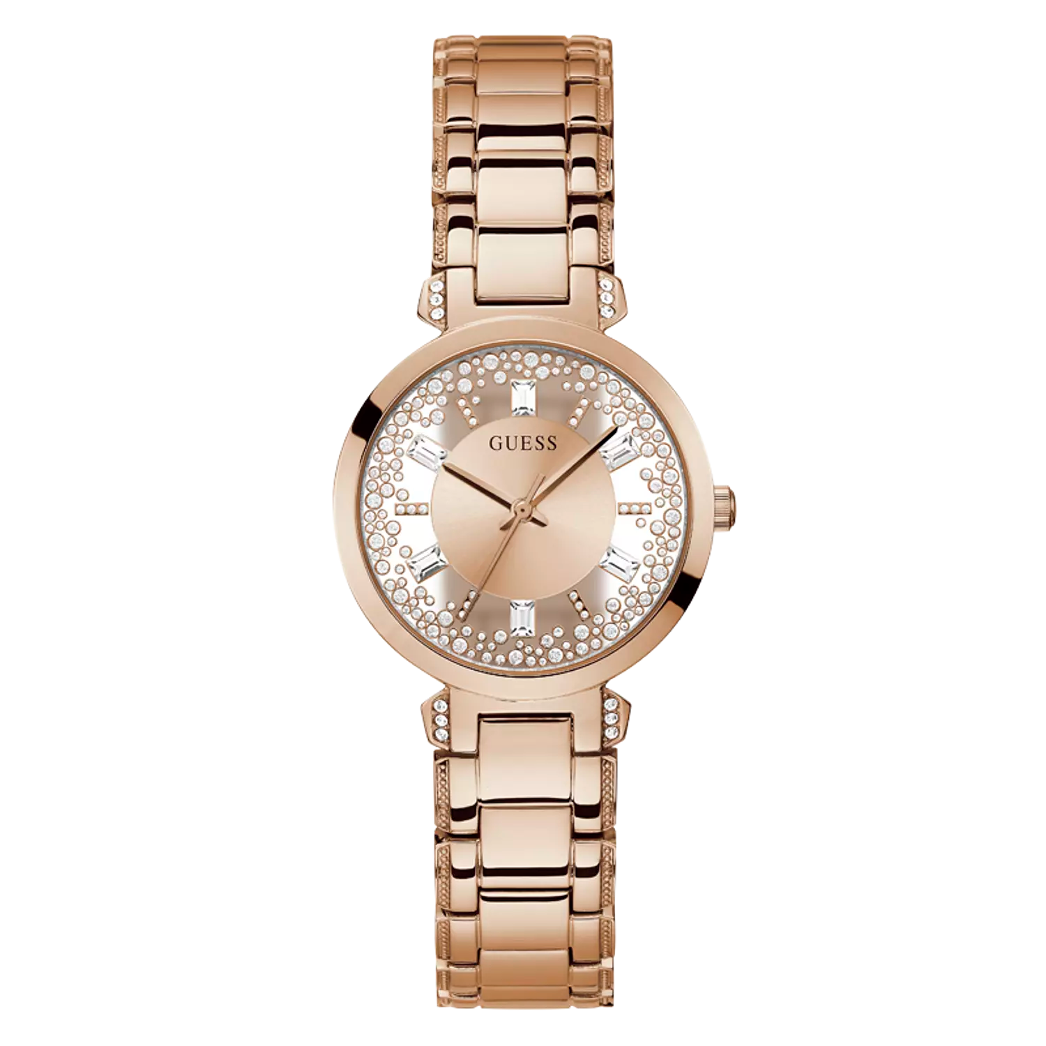 ساعة جيس للنساء فضية لامعة وسوار ستانلس ستيل