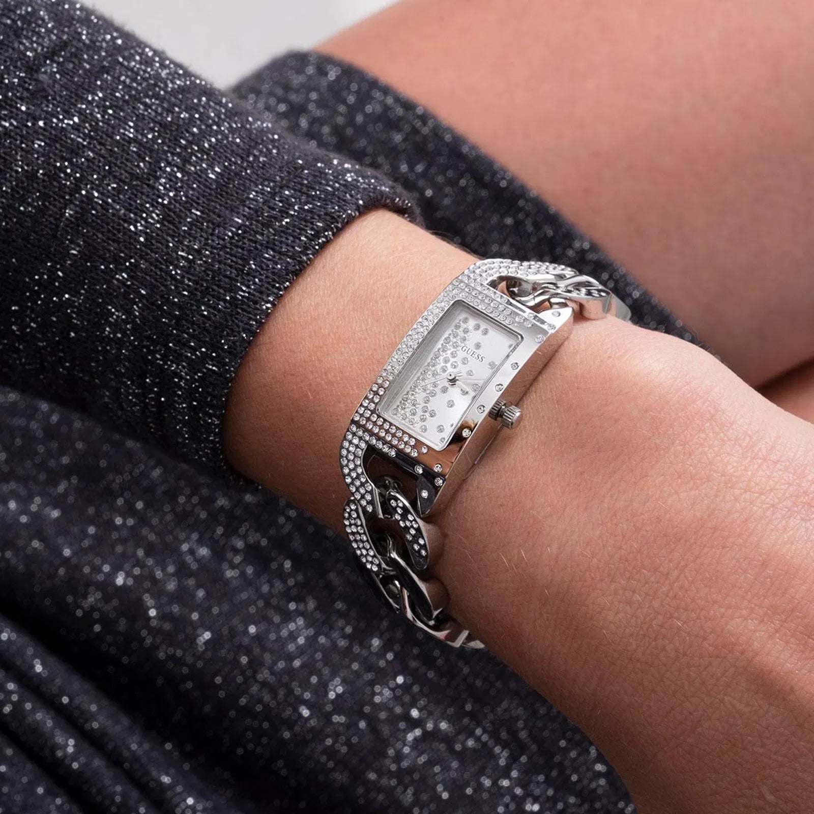 GUESS Women’s Starlit Silver Watch