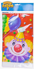 Party Clown Print Table Cover – 54 x 72 inch Multicolor Disposable Tablecloth