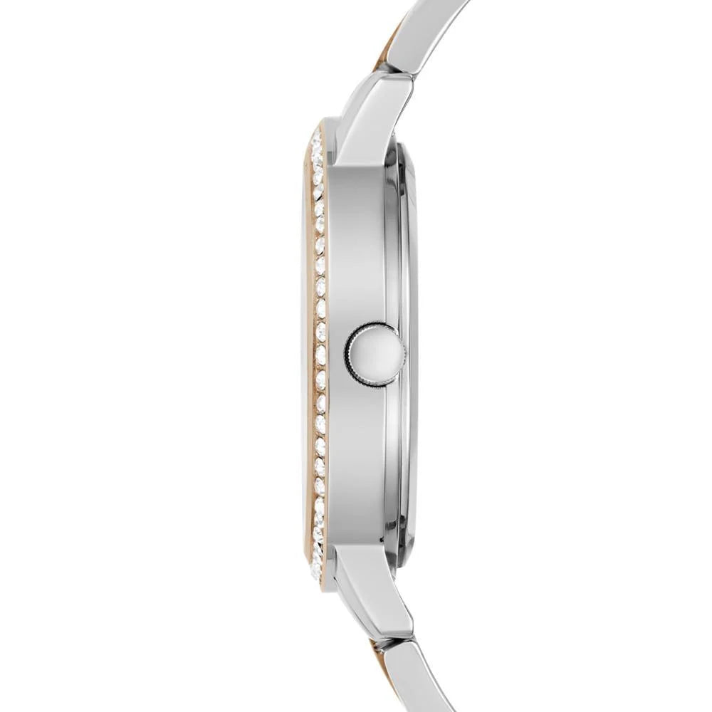 ساعة جيس نسائية بإطار فضي وحركة كوارتز