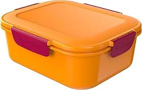 KARE M-Design Lunch Box with Bottle, 1.1 Litre/500 ml Capacity, Orange/Fuchsia