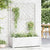 Stefanplast 80 L Outdoor Rectangular Planter Box with Trellis – White Wood-Effect