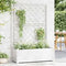 Stefanplast 80 L Outdoor Rectangular Planter Box with Trellis – White Wood-Effect