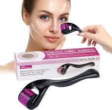 Derma SanBiz 0.5mm Derma Roller – 540 Titanium Needles for Hair Growth & Skin Rejuvenation