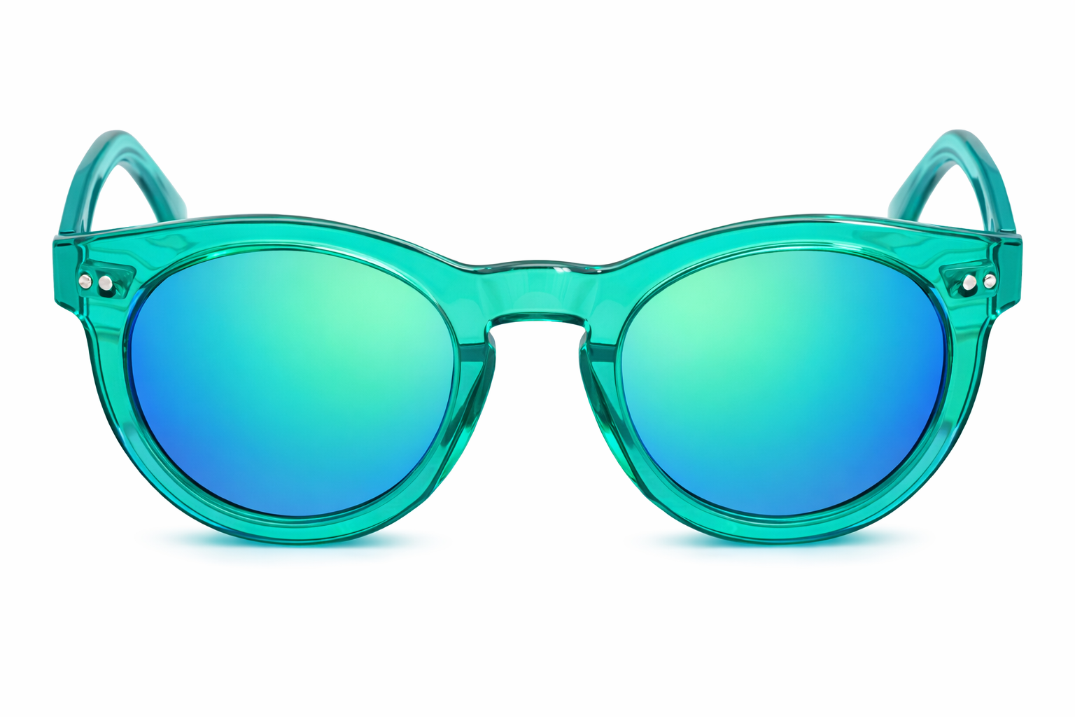 Chimi aqua Blue Lens Square Unisex Sunglasses - Transparent Blue