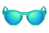 Chimi aqua Blue Lens Square Unisex Sunglasses - Transparent Blue