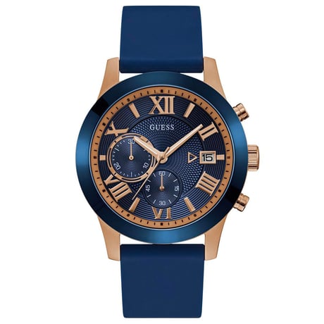 GUESS Atlas Men’s Watch – Blue Silicone Strap
