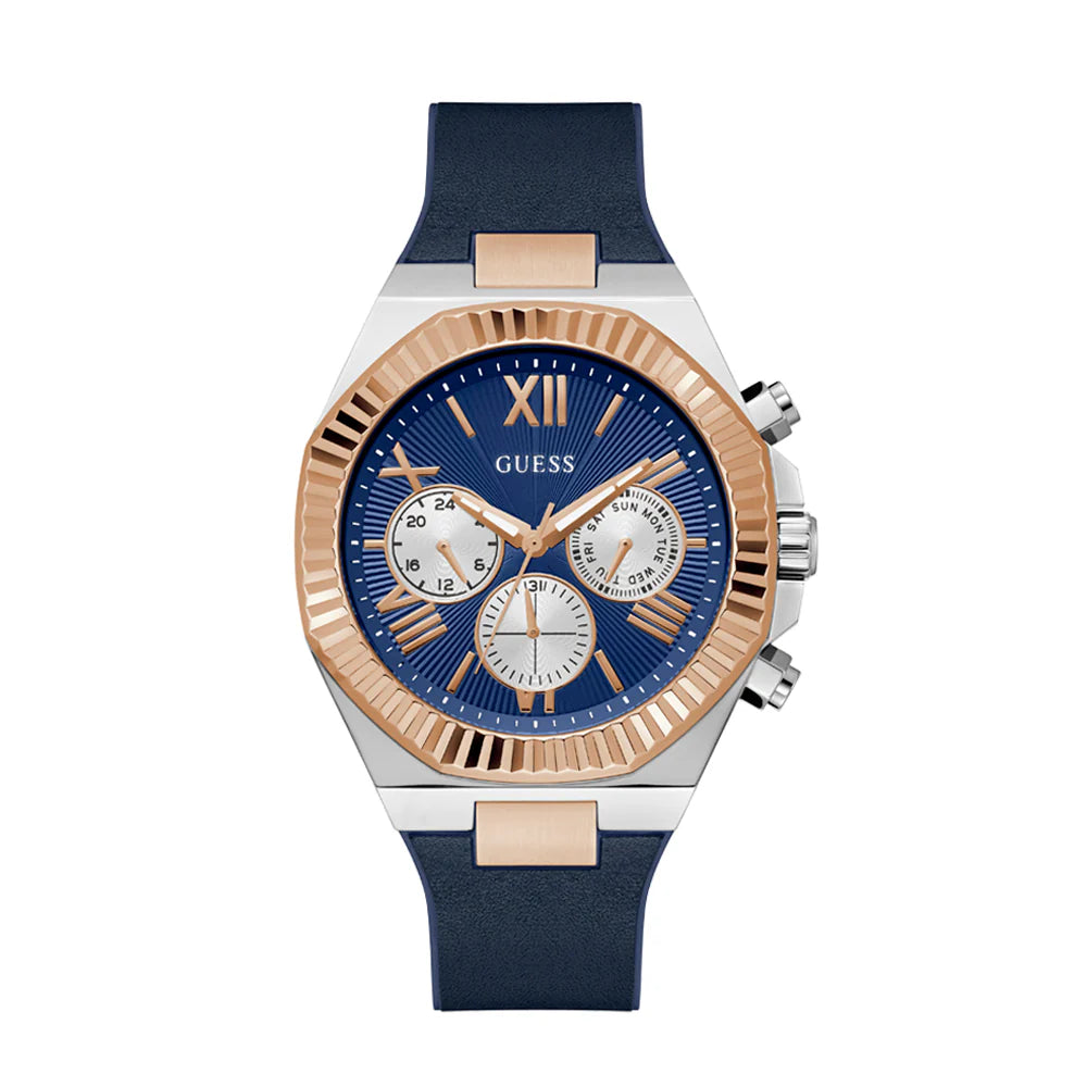 Guess Men’s Watch – Two-Tone Case Blue Dial Quartz