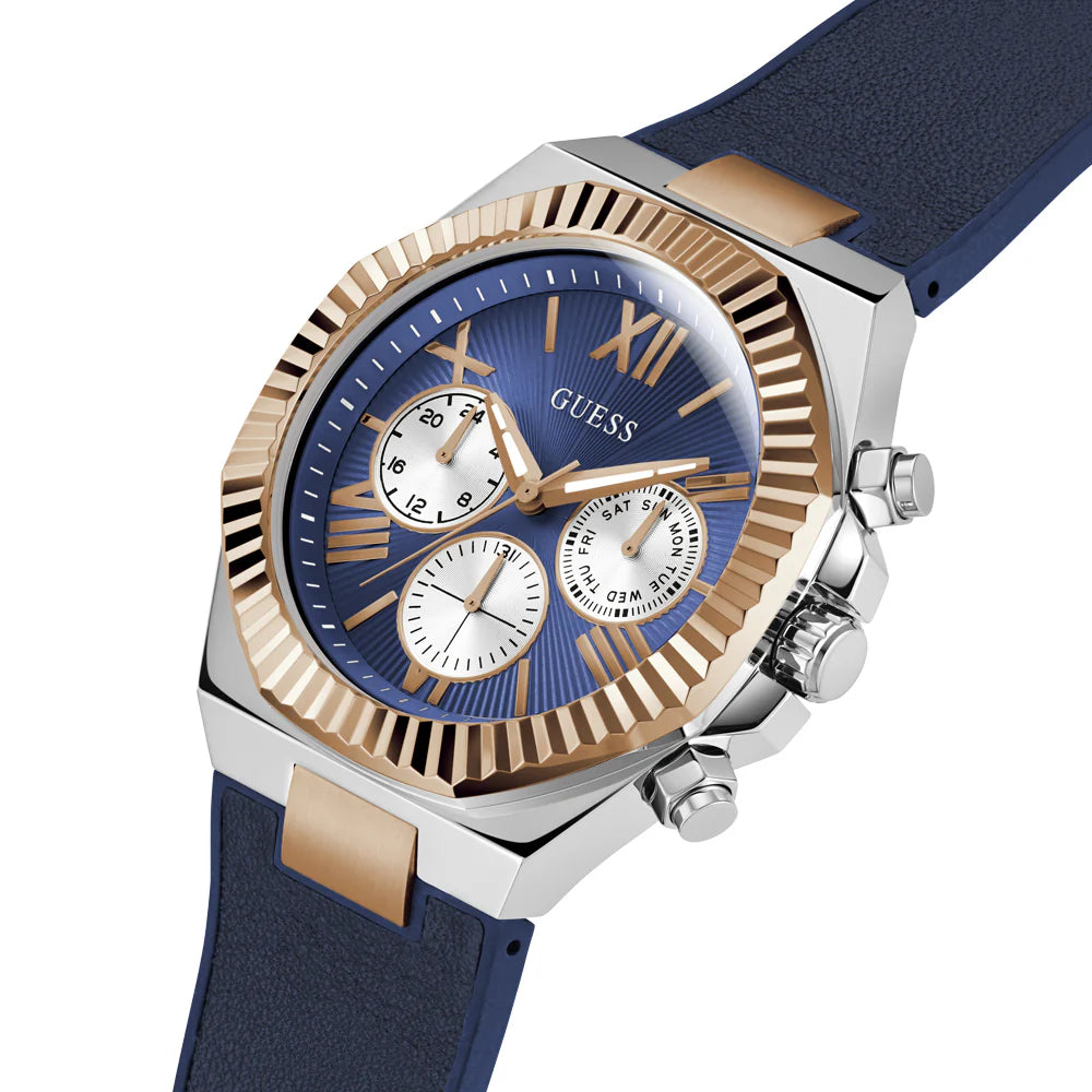 Guess Men’s Watch – Two-Tone Case Blue Dial Quartz