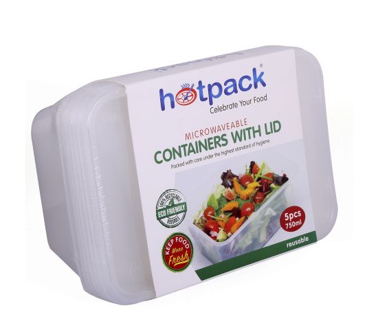 Hotpack Rectangular Microwave Container 750 ml