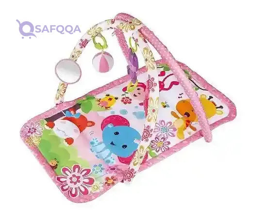 Baby Play Mat with 4 Hanging Toys - Safqqa