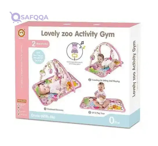 Baby Play Mat with 4 Hanging Toys - Safqqa