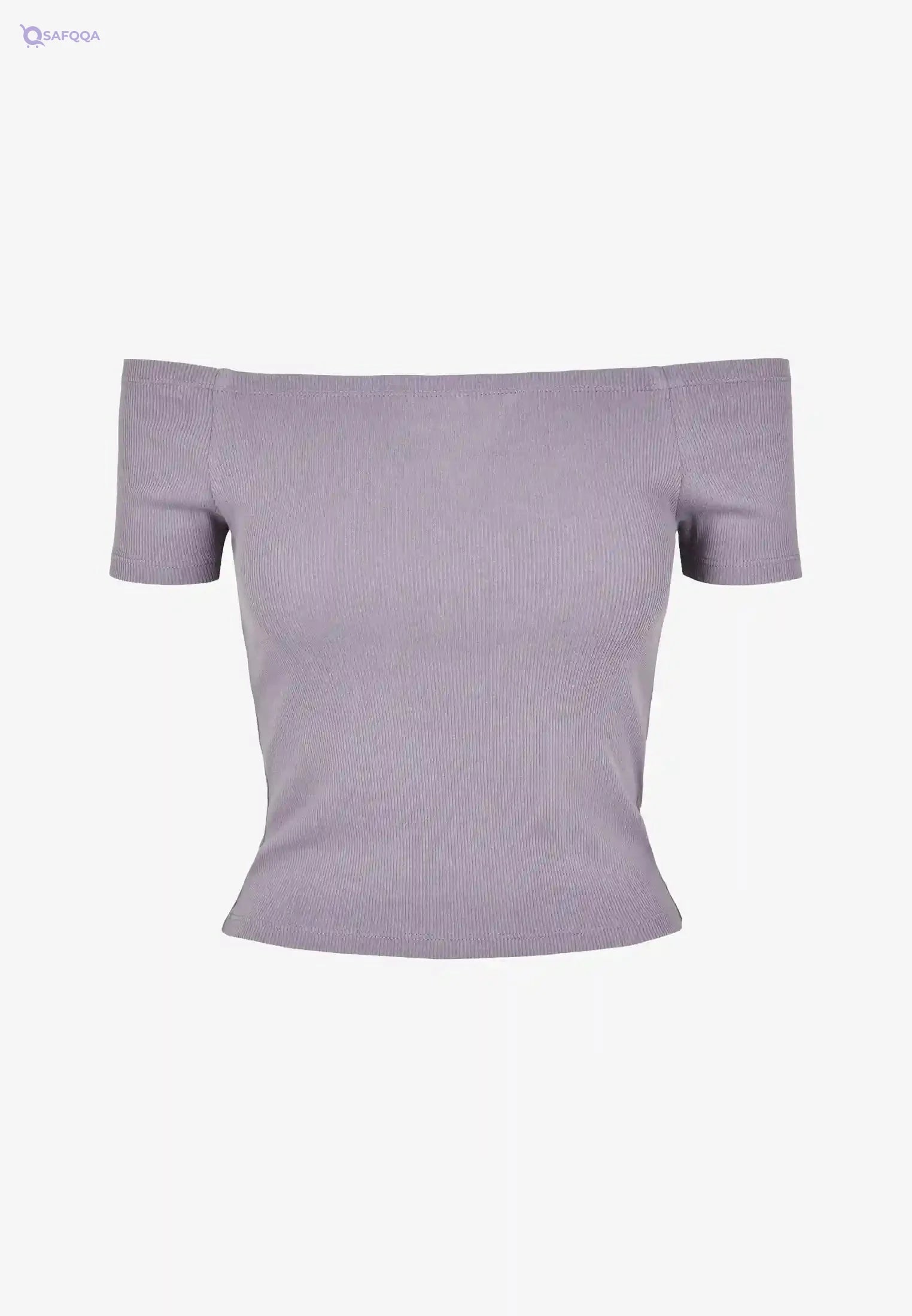 Off Shoulder Basic T-Shirt - Safqqa