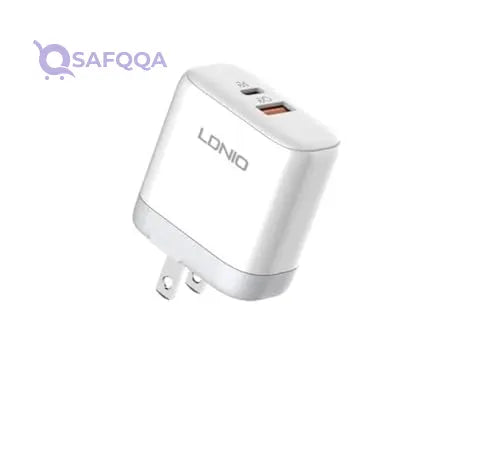 Ldnio Fast Charger Dual Usb Ports With Type-C-Type-C Cable• Suitable for home, office, and travel charging needs - Safqqa