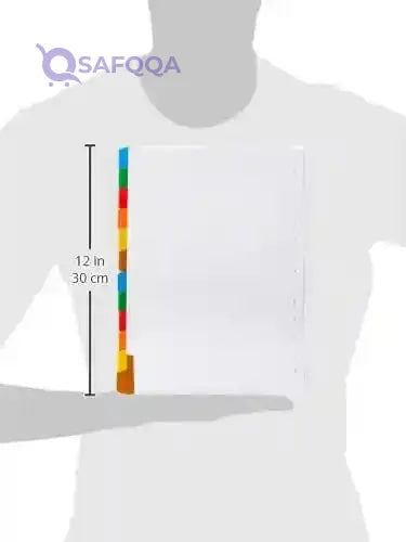 Yassin A4 Index Dividers, 12 Tabs, Multicolor - Safqqa Egypt
