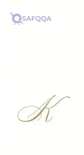 Caspari " Signature Gold Initial K Paper Linen Guest Towels, White Pearl, Pack of 24 - Safqqa