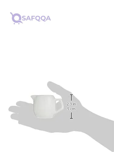 Porcelain Creamer – 120 ml Capacity, Ivory - Safqqa