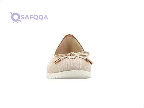 Sprox Heathered Round Toe Bow Tie Ballerina Flats for Women - Safqqa
