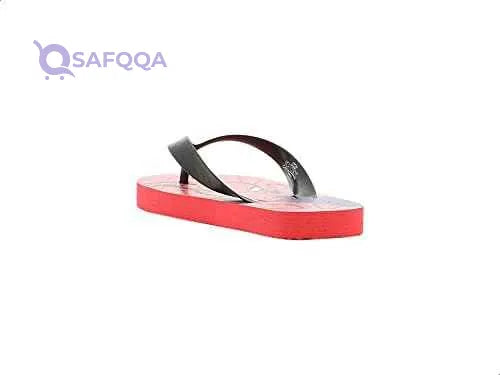 Leomil Spiderman-Print Flip Flops For Boys - Red and Black - Safqqa Egypt