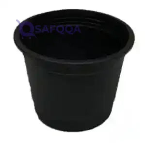 20cm Black Planter - Set of 1 Piece Black plant pots, from Macrame Art Space- No Box - Safqqa Egypt