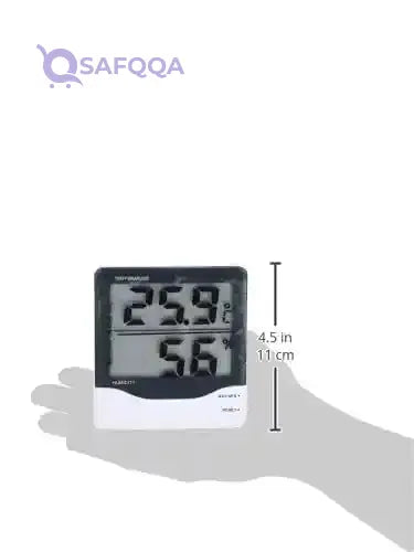 TFA Dostmann digital thermometer, large display, indoor temperature, humidity, healthy indoor climate, L 102 x W 21 (50) x H 110 mm - Safqqa Egypt