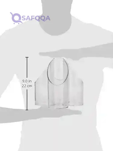 Vague Cutlery Holder For Kitchen, Transparent/Silver - Safqqa