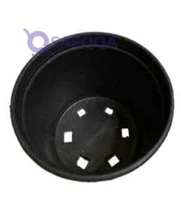 20cm Black Planter - Set of 1 Piece Black plant pots, from Macrame Art Space- No Box - Safqqa Egypt