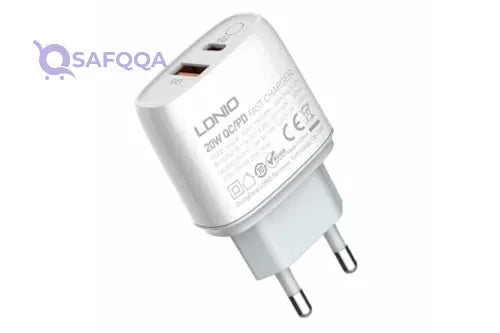 Ldnio Fast Charger Dual Usb Ports With Type-C-Type-C Cable• Suitable for home, office, and travel charging needs - Safqqa