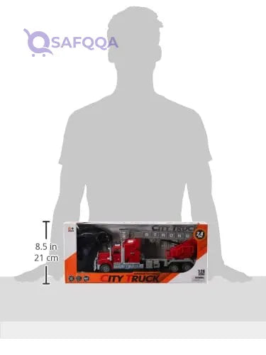 1:24 Car Carrier Transfer Cart with Remote Control + 6 Years - Safqqa