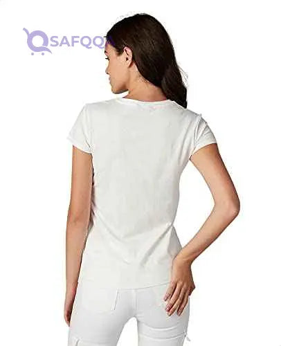 Splash Printed Words Short SLeeves Cotton T-Shirt for Women - Safqqa Egypt