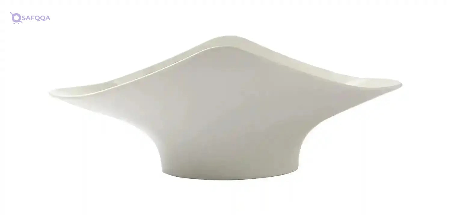 Home Porcelain Serving Plate, 44 cm - White - Safqqa Egypt