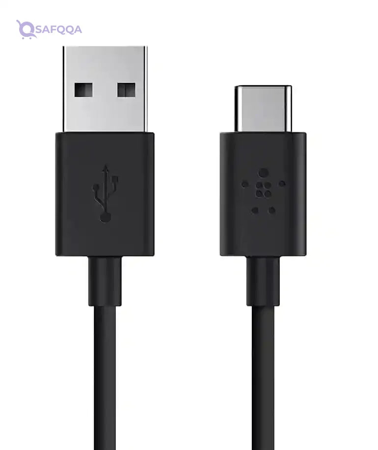 Keendex kx 2517 usb 2.0-a to type c charge and data transfer cable,1 meter - black - Safqqa