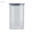 Generic Acrylic circle food storage box ,2000 ml, black clear - Safqqa
