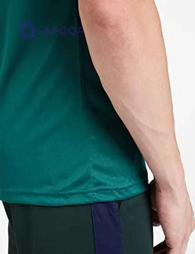 Amazon Brand - Symbol Men's Colorblock Active T-Shirt, Regular Fit - Viridian Green - Safqqa Egypt