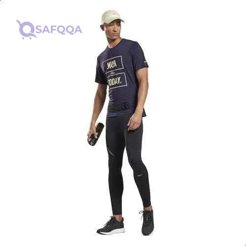 Reebok Running Activ Chill Graphic Heathered Slim Fit Sports T-shirt For Men - Safqqa