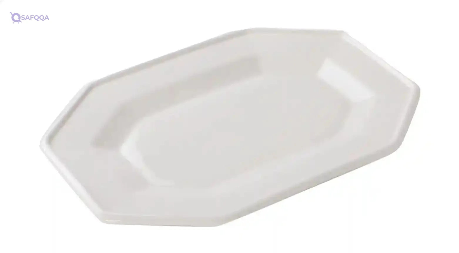 Home Porcelain Serving Plate, 35 cm - White - Safqqa Egypt