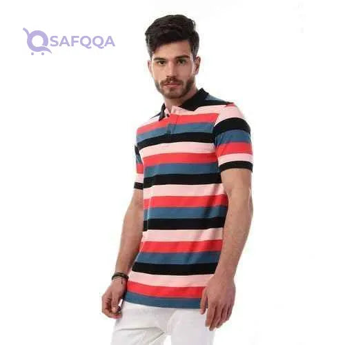Andora mens Striped Slim-Fit Polo Shirt 29S20M8701BS - Safqqa Egypt