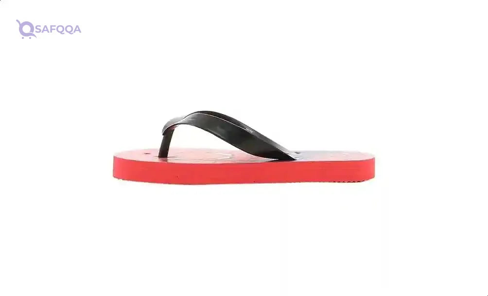 Leomil Spiderman-Print Flip Flops For Boys - Red and Black - Safqqa Egypt