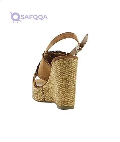 Sprox Criss-Cross Strap Side Buckle Wedges for Women - Safqqa