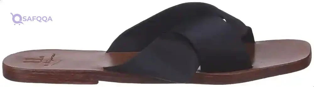 U By Misura Satin Knotted Strap Square-Toe Slide Slippers for Women - Safqqa Egypt