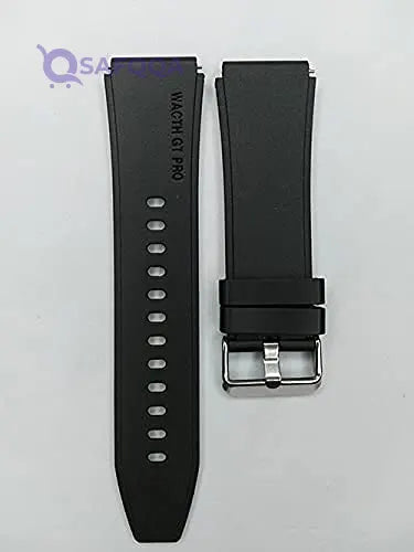 Generic Silicone Strap for Huawei GT2 Pro - Size 22 - Black, Unisex - Safqqa