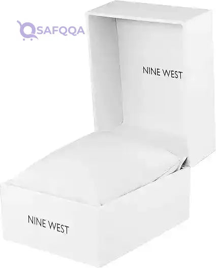 Nine West Women's Bracelet Watch, Silver/Gunmetal, Quartz Movement - Safqqa