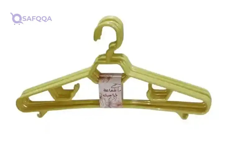 Al Yaseen Plastic Clothes Hanger Set – 6 Pieces - Safqqa