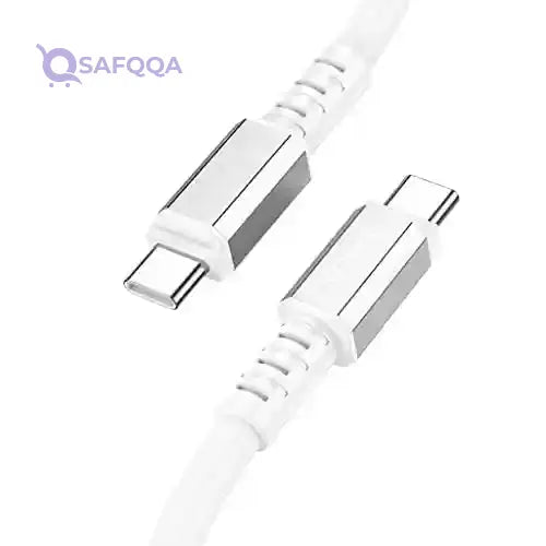 Hoco X85 Strength Silicone Fast Charging & Data Transmission Cable (60W – 3A – 1M) – USB-C to USB-C - Safqqa