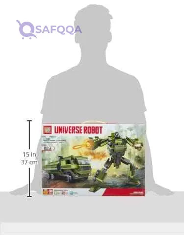 Universe robot assembly 2-in-1 model, 400 pieces - green and black - Safqqa Egypt