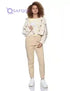 Splash Floral Pattern Boat Neck Short Sleeves Blouse for Women - Safqqa Egypt